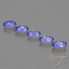 Gemas de Tanzanita Violeta natural de 2.55 ct, Ovalada, VVS-VS