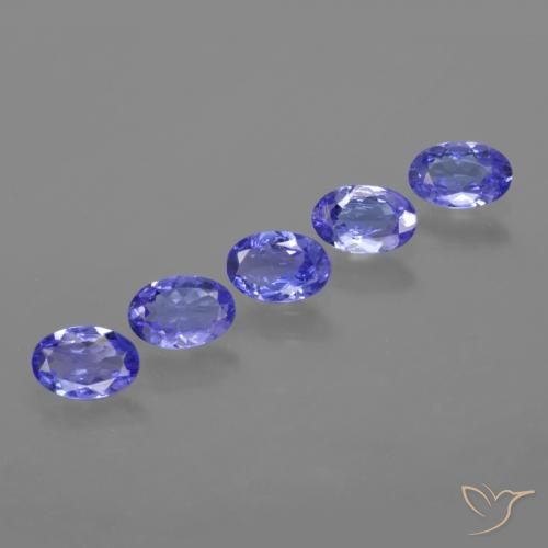 Gemas de Tanzanita Azul violeta intenso natural de 2.31 ct, Ovalada, VVS-VS