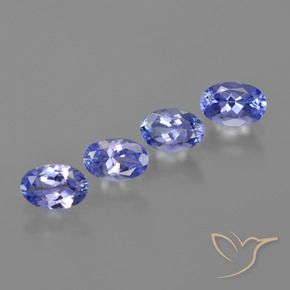 Gemas de Tanzanita Azul marino medio natural de 2.11 ct, Ovalada, VVS-VS