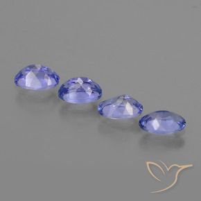 Gemas de Tanzanita Azul marino medio natural de 2.11 ct, Ovalada, VVS-VS