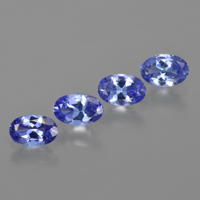 Gemas de tanzanita azul natural de 1,84 ct, corte óvalo, VVS-VS