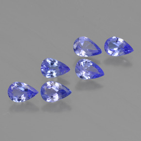 Gemas de tanzanita Azul violeta intenso natural de 2.23 ct, En forma de pera, VS