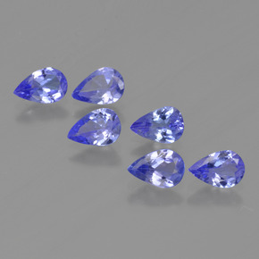 Gemas de tanzanita Azul violeta intenso natural de 2.23 ct, En forma de pera, VS