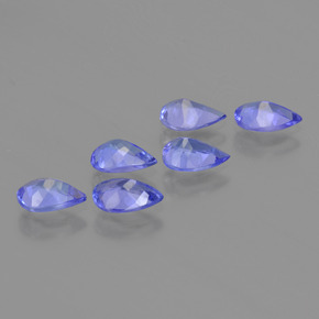Gemas de tanzanita Azul violeta intenso natural de 2.23 ct, En forma de pera, VS