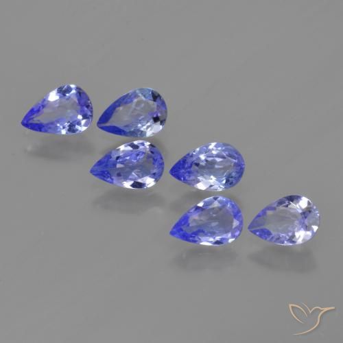 Gemas de Tanzanita Azul violeta intenso natural de 2.09 ct, En forma de pera, VS