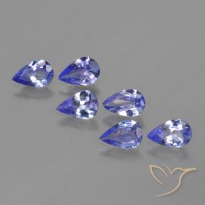 Gemas de Tanzanita Azul violeta intenso natural de 1.81 ct, En forma de pera, VS