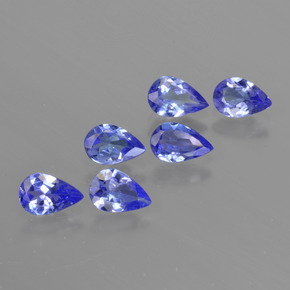 Gemas de tanzanita azul natural de 2,26 ct, en forma de pera, VS