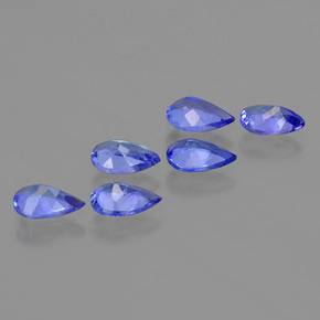 Gemas de tanzanita azul natural de 2,26 ct, en forma de pera, VS