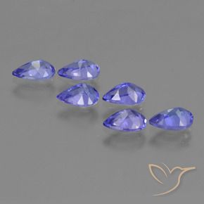 Gemas de Tanzanita Azul violeta intenso natural de 2.24 ct, En forma de pera, VVS-VS