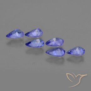 Gemas de Tanzanita Azul violeta natural de 2.28 ct, En forma de pera, VS