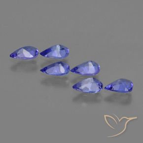 Gemas de Tanzanita Azul violeta natural de 2.15 ct, En forma de pera, VS