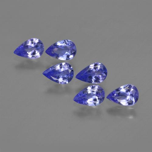 Gemas de tanzanita azul natural de 2,28 ct, en forma de pera, VS
