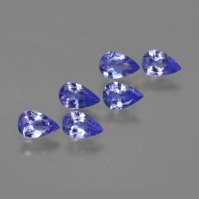 Gemas de tanzanita azul natural de 2,28 ct, en forma de pera, VS