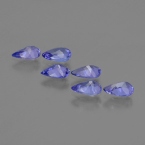 Gemas de tanzanita azul natural de 2,28 ct, en forma de pera, VS