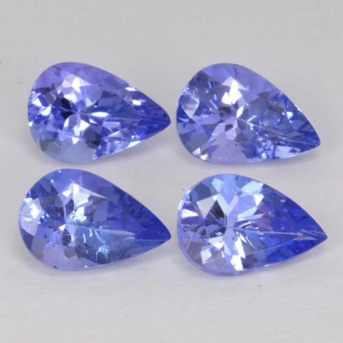 Gemas de tanzanita azul natural de 1,76 ct, en forma de pera, VS
