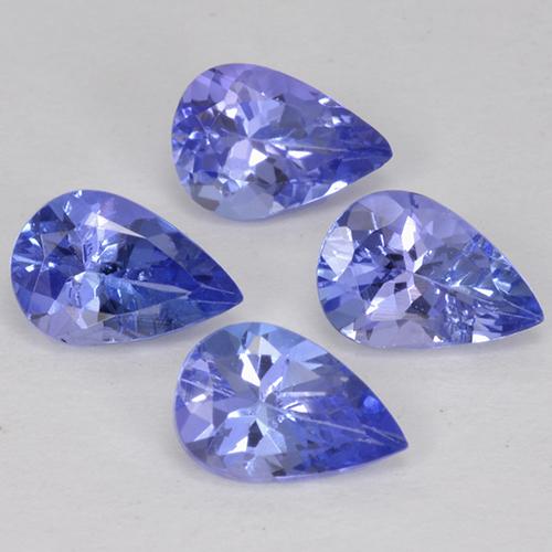 Gemas de tanzanita azul natural de 1,76 ct, en forma de pera, VS