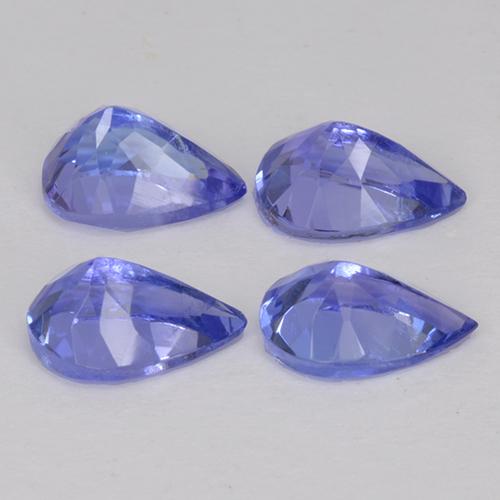 Gemas de tanzanita azul natural de 1,76 ct, en forma de pera, VS