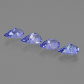Gemas de tanzanita Azul violeta natural de 1.78 ct, En forma de pera, VS