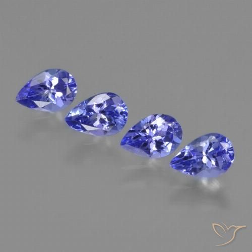 1.68ctw Natural Azul violeta Tanzanita, En forma de pera, VVS-VS