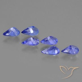 Gemas de Tanzanita Azul violeta natural de 2.12 ct, En forma de pera, VS