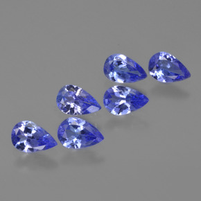 Gemas de tanzanita azul natural de 2,27 ct, en forma de pera, VS