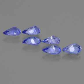 Gemas de tanzanita azul natural de 2,27 ct, en forma de pera, VS