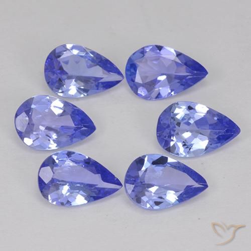 Gemas de tanzanita azul natural de 2,43 ct, en forma de pera, VVS-VS