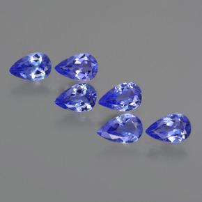 Gemas de tanzanita azul natural de 2,22 ct, en forma de pera, VVS-VS