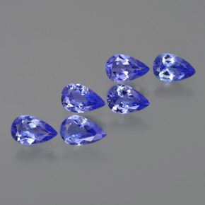Gemas de tanzanita azul natural de 2,22 ct, en forma de pera, VVS-VS