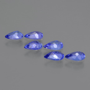 Gemas de tanzanita azul natural de 2,22 ct, en forma de pera, VVS-VS