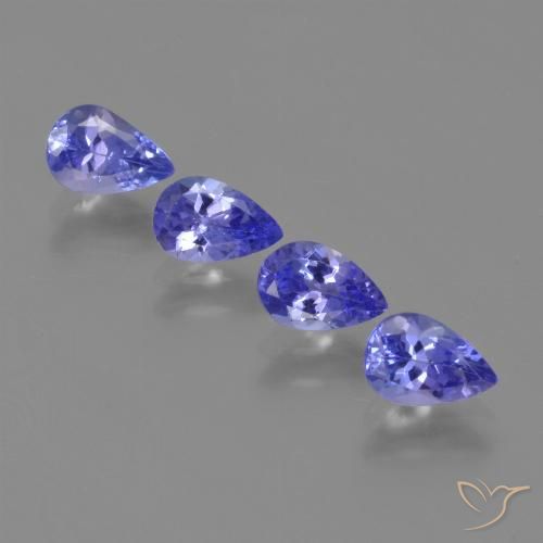1.94ctw Natural Azul violeta intenso Tanzanita, En forma de pera, VS