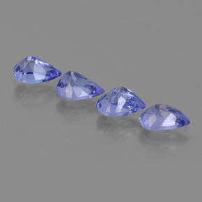 Gemas de tanzanita Azul violeta intenso natural de 2.00 ct, En forma de pera, VVS-VS
