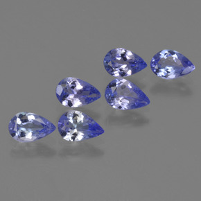 Gemas de tanzanita Azul violeta intenso natural de 2.02 ct, En forma de pera, VS