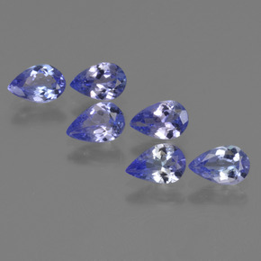 Gemas de tanzanita Azul violeta intenso natural de 2.02 ct, En forma de pera, VS