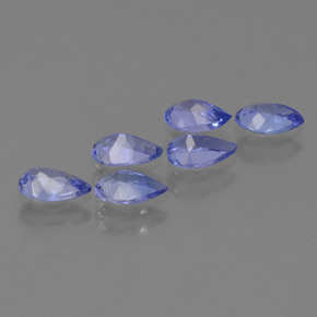 Gemas de tanzanita Azul violeta intenso natural de 2.02 ct, En forma de pera, VS