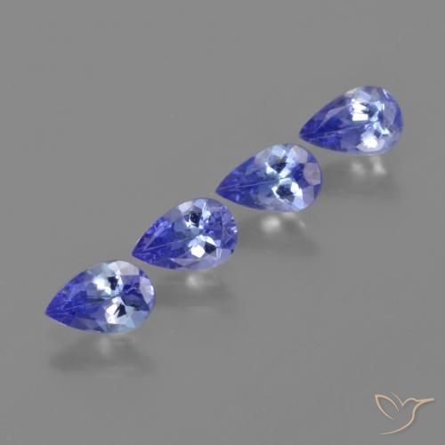 Gemas de Tanzanita Azul natural de 1.71 ct, En forma de pera, VS