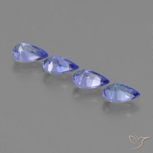 Gemas de Tanzanita Azul natural de 1.71 ct, En forma de pera, VS