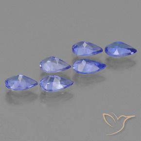 Gemas de Tanzanita Azul violeta oscuro natural de 2.19 ct, En forma de pera, VS
