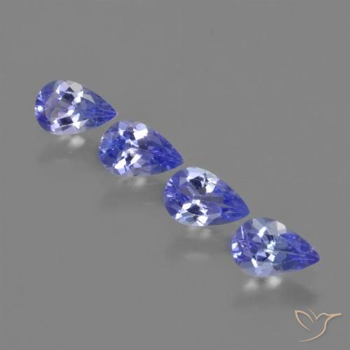 1.67ctw Natural Azul violeta intenso Tanzanita, En forma de pera, VVS-VS