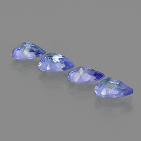 Gemas de tanzanita Azul violeta intenso natural de 1.63 ct, En forma de pera, VS