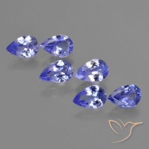 Gemas de Tanzanita Azul medio natural de 2.13 ct, En forma de pera, VS