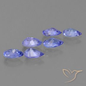 Gemas de Tanzanita Azul medio natural de 2.13 ct, En forma de pera, VS