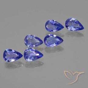 Gemas de tanzanita azul natural de 2,29 ct, en forma de pera, VS