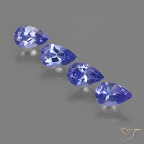 1.48ctw Natural Azul violeta intenso Tanzanita, En forma de pera, VS