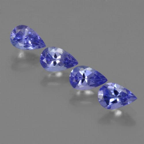 Gemas de tanzanita azul natural de 1,78 ct, en forma de pera, VS