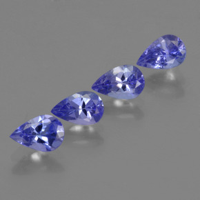 Gemas de tanzanita azul natural de 1,78 ct, en forma de pera, VS