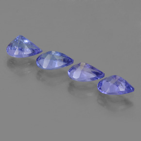 Gemas de tanzanita azul natural de 1,78 ct, en forma de pera, VS