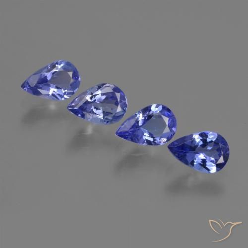 1.76ctw Natural Azul púrpura intenso Tanzanita, En forma de pera, VS
