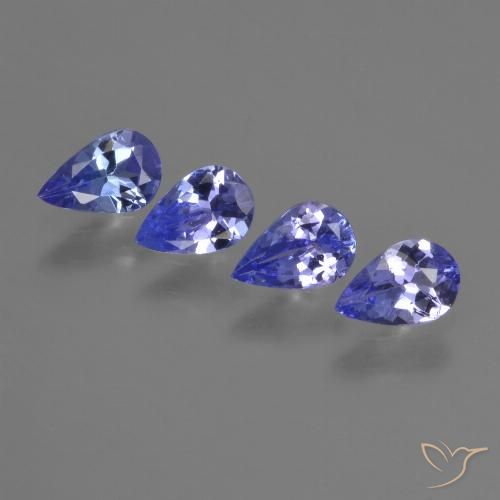 1.34ctw Natural Azul violeta intenso tanzanita, En forma de pera, VS