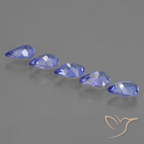 Gemas de tanzanita Azul violeta natural de 2.19 ct, En forma de pera, VS